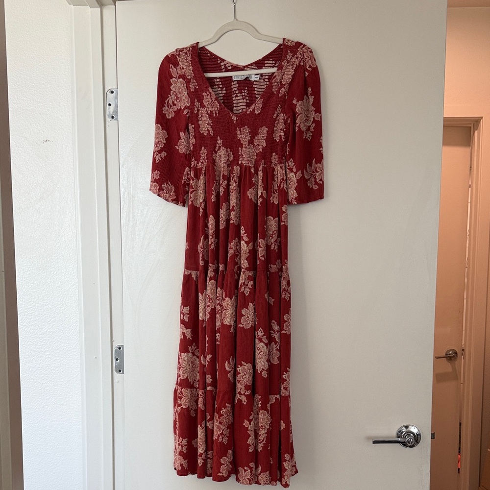 RARE discontinued Christy Dawn basil dress. Beautiful cotton. Soft.